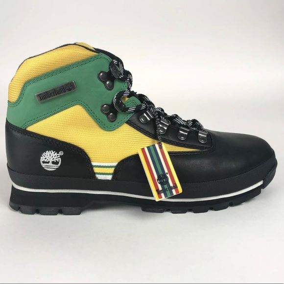 black and yellow timberlands